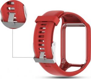 Alogy Pasek do zegarka TomTom Runner Spark 2 3 czerwony uniwersalny 3