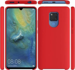 Hurtel Silicone Case elastyczne silikonowe etui pokrowiec Huawei Mate 20 czerwony uniwersalny 2