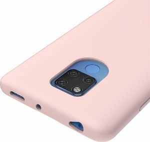 Hurtel Silicone Case elastyczne silikonowe etui pokrowiec Huawei Mate 20 różowy uniwersalny 4