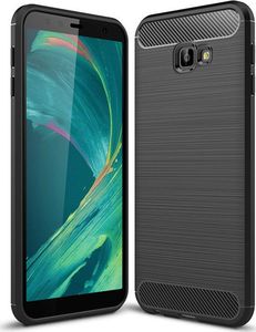 Hurtel Carbon Case elastyczne etui pokrowiec Samsung Galaxy J4 Plus 2018 J415 czarny uniwersalny 1