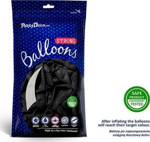 Party Deco Balony Strong, pastelowy czarny, 30 cm, 10 szt. uniwersalny 2