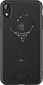 Kingxbar Kingxbar Wish Series etui ozdobione oryginalnymi Kryształami Swarovskiego iPhone XR czarny uniwersalny 1