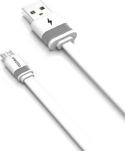 Kabel USB Proda Proda Fenche Series PD-B17m płaski kabel USB / micro USB 3A 1M biały uniwersalny 1
