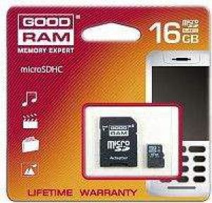 Karta GoodRam MicroSDHC 16 GB Class 10 UHS-I/U1  (SDU16GHCUHS1AGRR10) 1