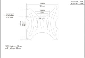 Manhattan Uchwyt ścienny 423731 17'' - 37'' 5
