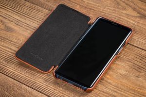 moVear Eleganckie Etui Samsung S9 SKÓRA z klapką Brązowy Galaxy G960F MOVEAR Standard 5