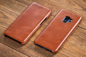moVear Eleganckie Etui Samsung S9 SKÓRA z klapką Brązowy Galaxy G960F MOVEAR Standard 8