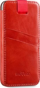 moVear Etui skórzane do iPhone XR, Xs MAX, iPhone 8/7/6 Plus MOVEAR pocketCase C+ czerwony Standard 3