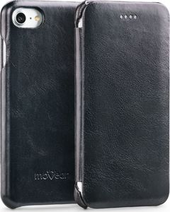 moVear Skórzane etui na iPhone 8 / 7 czarny pokrowiec slim moVear flipSide S Standard 1