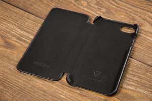 moVear Skórzane etui na iPhone 8 / 7 czarny pokrowiec slim moVear flipSide S Standard 5