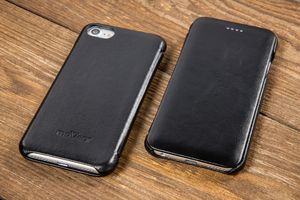 moVear Skórzane etui na iPhone 8 / 7 czarny pokrowiec slim moVear flipSide S Standard 7