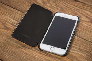 moVear Skórzane czarne etui Apple iPhone 7 iPhone 8 4.7" moVear Standard 6