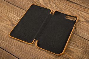 moVear Skórzane Etui z kieszonkami iPhone 8 Plus / 7 Plus jasnobrązowy pokrowiec moVear Standard 7