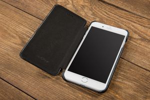 moVear Etui slim iPhone 8 Plus / 7 Plus 5.5" moVear Skórzane, czarne Standard 7