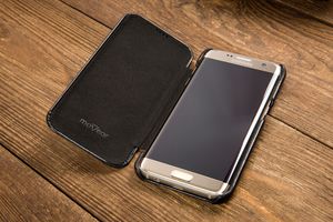 moVear Etui Samsung Galaxy S7 EDGE (G935F) MOVEAR Czarna SKÓRA Kieszonki na Karty Standard 6