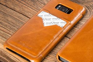 moVear MOVEAR Etui Samsung Galaxy S8 SKÓRA Brązowy G950F Kieszonka na kartę Standard 6
