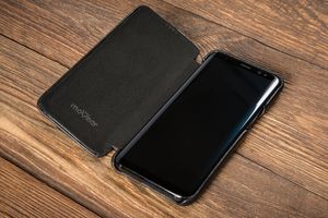 moVear MOVEAR Etui Galaxy S8+ (Plus) SKÓRA Pokrowiec Kieszonki Czarny Samsung G955F Standard 5
