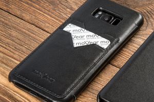 moVear MOVEAR Etui Galaxy S8+ (Plus) SKÓRA Pokrowiec Kieszonki Czarny Samsung G955F Standard 8