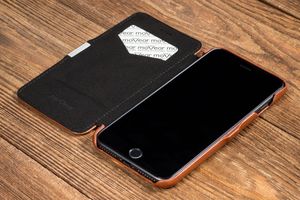 moVear Etui iPhone 8 Plus 7 Plus z brązowej skóry naturalnej MOVEAR flipSide S Standard 7