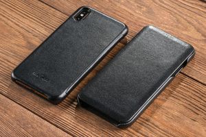 moVear Etui Skórzane slim Apple iPhone Xs MAX czarne pokrowiec MOVEAR Standard 10