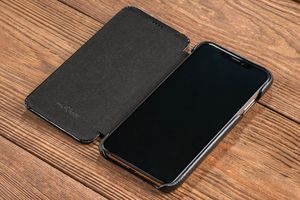moVear Etui Skórzane slim Apple iPhone Xs MAX czarne pokrowiec MOVEAR Standard 9