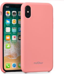 moVear Etui silikon iPhone Xs moVear silkyCase Pudrowy Różowy Standard 1