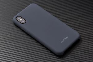 moVear Etui silikon iPhone X moVear silkyCase Grafitowy Niebieski Standard 7