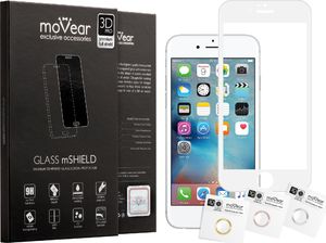 moVear Szkło hartowane 3D PRO na Cały Ekran iPhone 6 6s Białe MATOWE moVear Standard 1