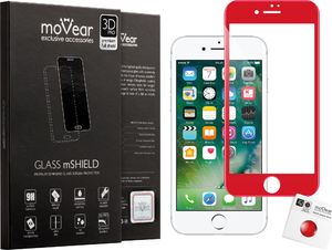 moVear Szkło Hartowane 3D PRO iPhone 8 7 Cały Ekran Czerwone RED moVear Standard 1