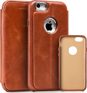 moVear Etui Skórzane 2w1 na iPhone 6, 6s moVear multiCover S, Magnes, Brązowe Standard 12
