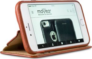 moVear Etui Skórzane 2w1 na iPhone 6, 6s moVear multiCover S, Magnes, Brązowe Standard 13