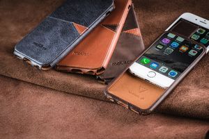 moVear Skórzane Etui Wsuwka na iPhone 6 / 6s moVear backCover J, Granatowe, Niebieskie Standard 12