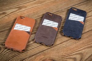 moVear Skórzane Etui Wsuwka iPhone 6 / 6s moVear backCover J, Brązowy Standard 12