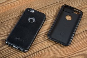 moVear Skórzane Etui Case iPhone 6 / 6s moVear backCover J, Czarne, Ręcznie szyte Standard 5