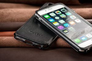 moVear Skórzane Etui Case iPhone 6 / 6s moVear backCover J, Czarne, Ręcznie szyte Standard 10