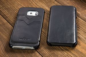 moVear moVear flipSide S+ etui do Samsung Galaxy S6 edge | 100% Czarna Skóra Standard 7