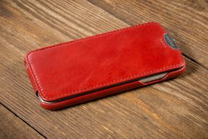 moVear Skórzane Etui iPhone 6 6s MOVEAR klapka w dół czerwone skóra vintage Standard 5