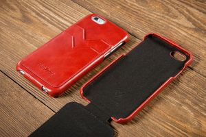 moVear Skórzane Etui iPhone 6 6s MOVEAR klapka w dół czerwone skóra vintage Standard 6