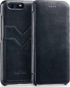 moVear Etui Skórzane Huawei P10 Czarny Futerał Slim Kieszonki MOVEAR Standard 1