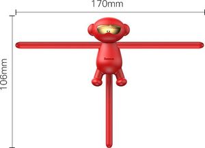 Baseus Baseus Car Mount Holder Monkey Shaped red uniwersalny 13