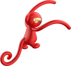 Baseus Baseus Car Mount Holder Monkey Shaped red uniwersalny 5