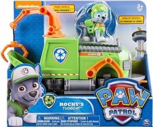 Figurka Spin Master PSI PATROL ROCKY + POJAZD ŚMIECIARKA ŁÓDŹ HOLOWNIK uniwersalny 4