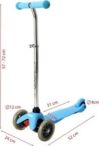 Hulajnoga Cogio Kids Italy HULAJNOGA 3w1 MINI 3 KOŁOWA COGIO KIDS ITALY H-1A NIEBIESKA uniwersalny 8