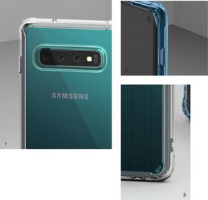 Ringke Ringke Fusion etui pokrowiec z żelową ramką Samsung Galaxy S10 przezroczysty (FSSG0055-RPKG) uniwersalny 3