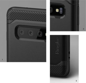 Ringke Ringke Onyx wytrzymałe etui pokrowiec Samsung Galaxy S10 czarny (OXSG0014-RPKG) uniwersalny 4