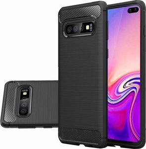 Hurtel Carbon Case elastyczne etui pokrowiec Samsung Galaxy S10 Plus czarny uniwersalny 2