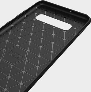 Hurtel Carbon Case elastyczne etui pokrowiec Samsung Galaxy S10 Plus czarny uniwersalny 9