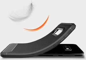 Hurtel Carbon Case elastyczne etui pokrowiec Samsung Galaxy S10e czarny uniwersalny 7