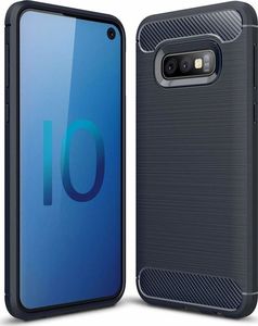 Hurtel Carbon Case elastyczne etui pokrowiec Samsung Galaxy S10e niebieski uniwersalny 1