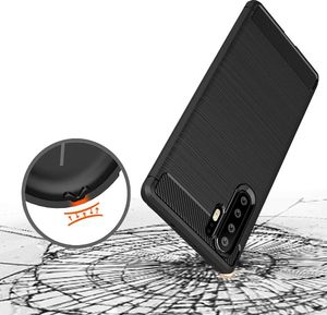Hurtel Carbon Case elastyczne etui pokrowiec Huawei P30 Pro czarny uniwersalny 2